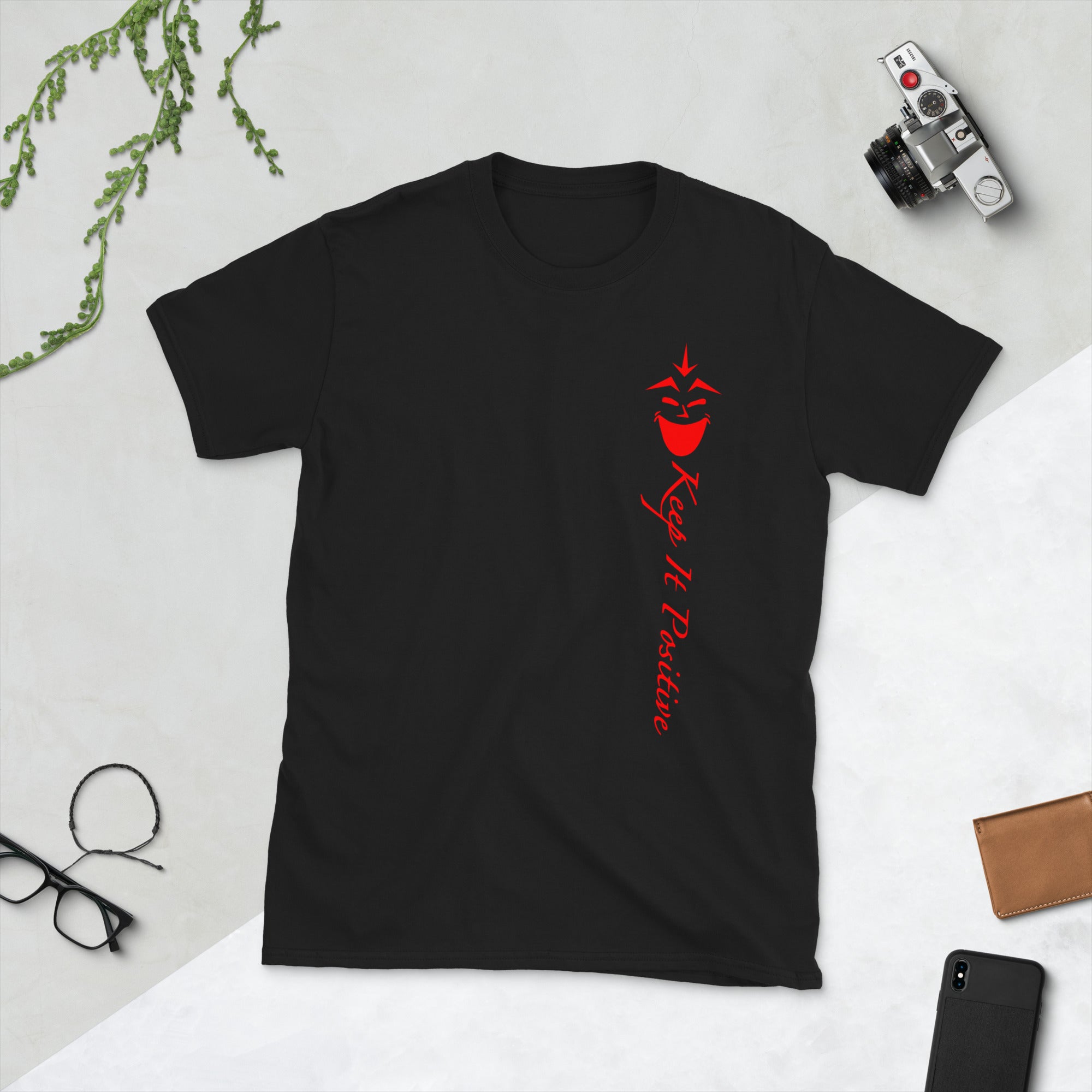 Keep It Positive Red Short-Sleeve Unisex T-Shirt